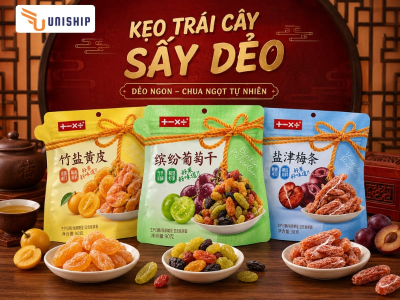 Kẹo và trái cây sấy dẻo nội địa Trung Quốc