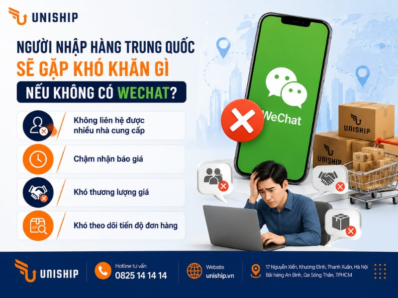 Khó khăn khi nhập hàng mà không có Wechat
