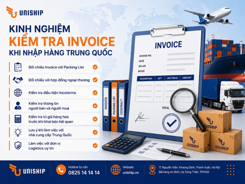 Kinh nghiệm kiểm tra Invoice khi nhập hàng Trung Quốc