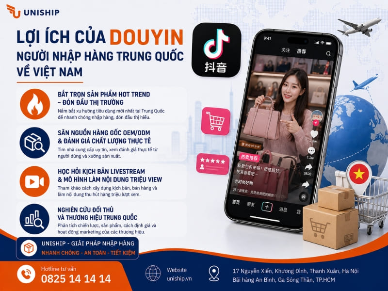 Lợi ích của Douyin người nhập hàng Trung Quốc về Việt Nam