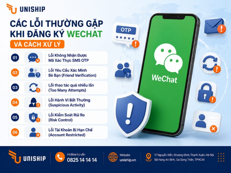 Các lỗi thường gặp khi đăng ký Wechat và cách xử lý