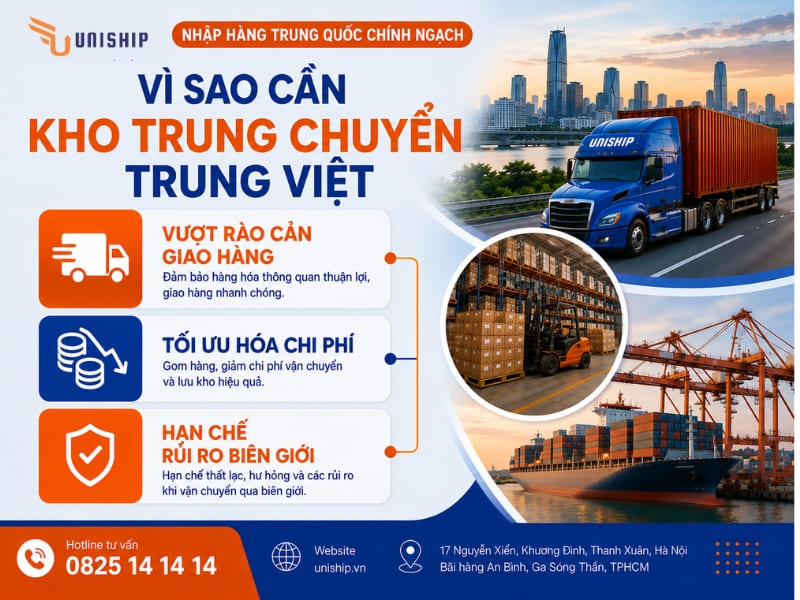 Lý do cần kho trung chuyển Trung Việt