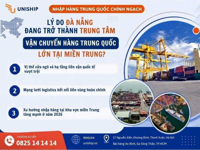 lý do Đà Nẵng đang trở thành trung tâm vận chuyển hàng Trung Quốc lớn tại miền Trung