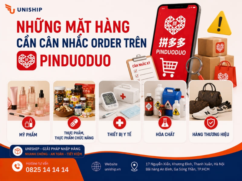 Những mặt hàng nên cân nhắc khi order trên Pinduoduo