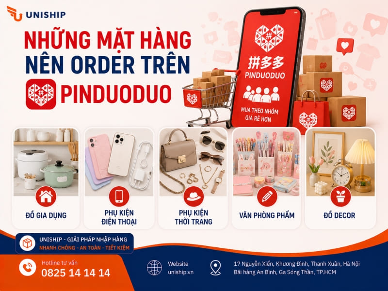 Những mặt hàng nên Order trên Pinduoduo