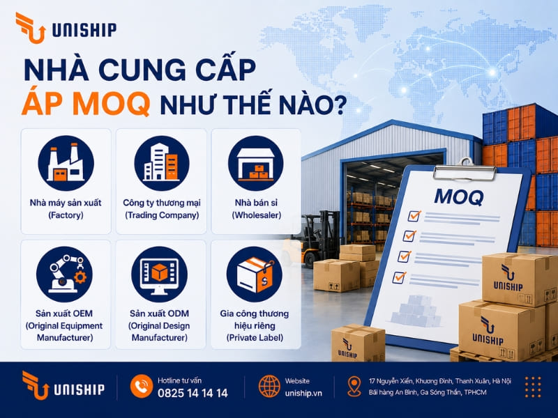 Nhà cung cấp áp MOQ như thế nào?
