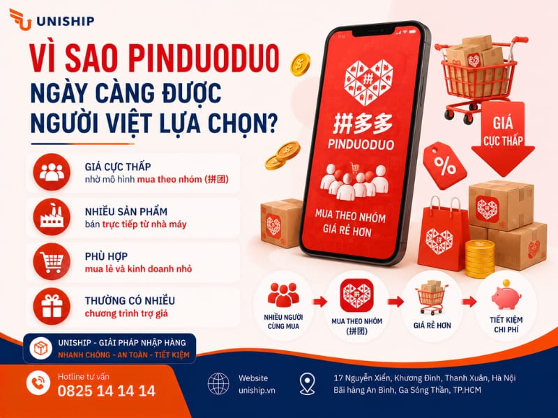 Lý do Pinduoduo được nhiều người Việt lựa chọn