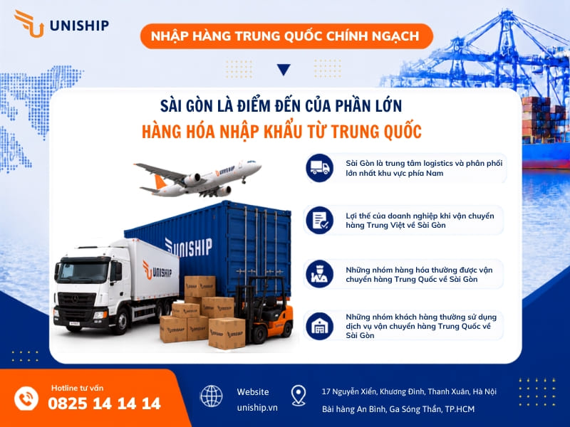 Sài Gòn là điểm đến của phần lớn hàng hóa nhập khẩu từ Trung Quốc