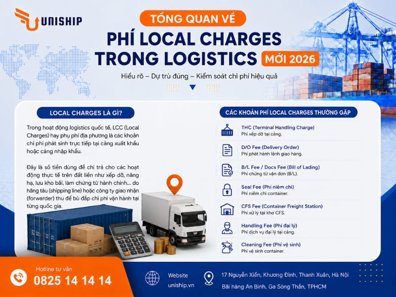 Local Charges (LCC) trong Logistics