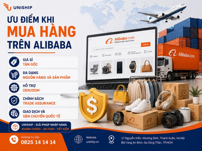 Ưu điểm khi mua hàng trên Alibaba