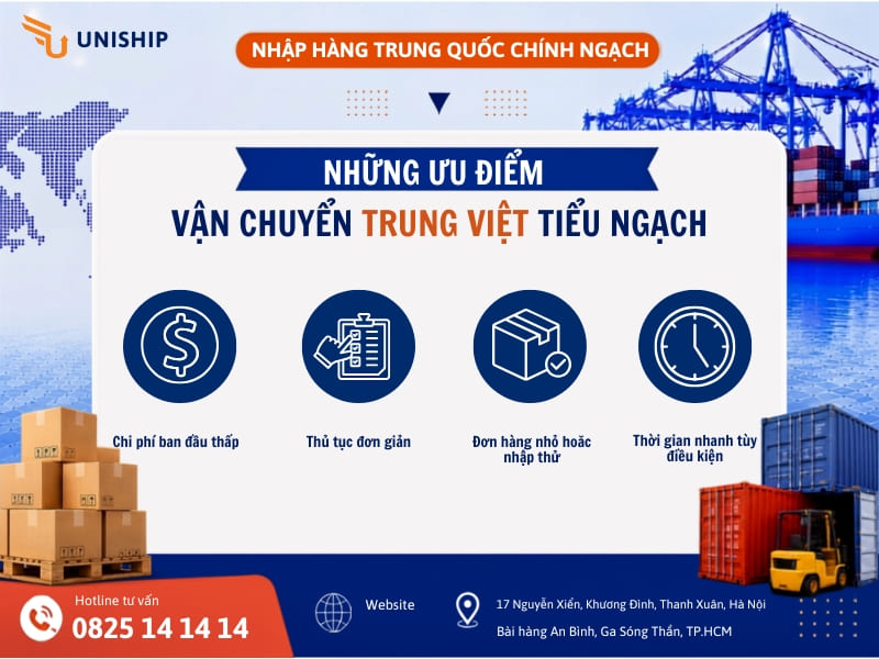 Ưu điểm của vận chuyển Trung Việt tiểu ngạch