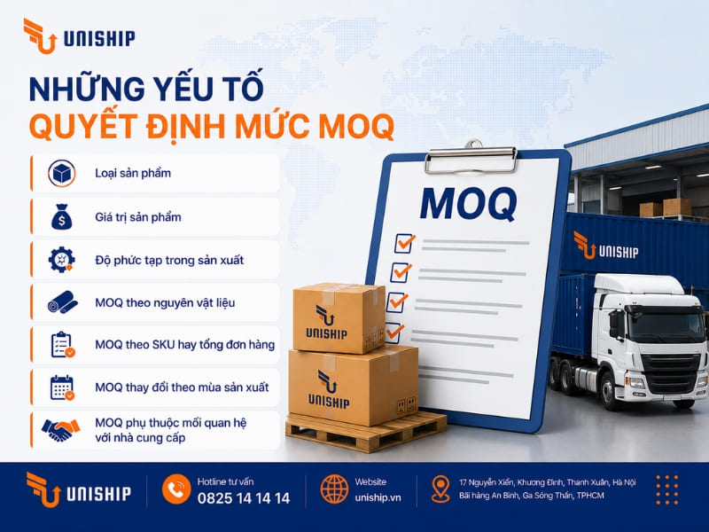 Những yếu tố quyết định mức MOQ