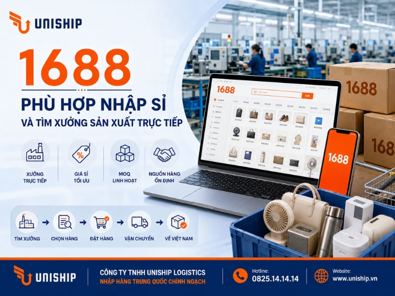 1688 - Phù hợp nhập sỉ và tìm xưởng sản xuất trực tiếp