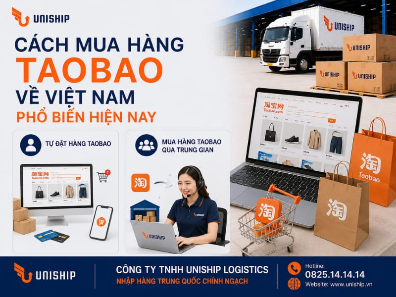 Cách mua hàng Taobao về Việt Nam phổ biến hiện nay