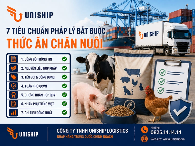Tiêu chuẩn pháp lý bắt buộc đối với sản phẩm thức ăn chăn nuôi