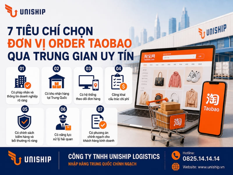 7 tiêu chí chọn đơn vị order Taobao qua trung gian uy tín