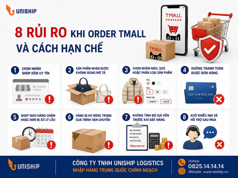 8 rủi ro khi order Tmall và cách hạn chế