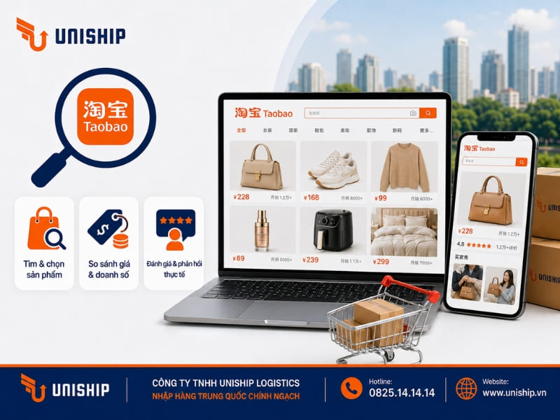 Bước 1: Tìm và lựa chọn sản phẩm trên Taobao