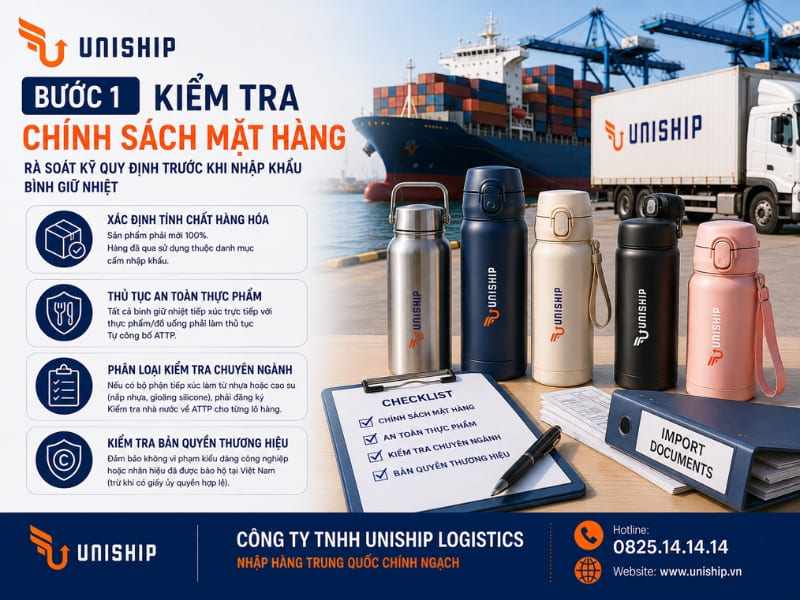 Bước 1 thủ tục nhập khẩu bình giữ nhiệt chính ngạch từ Trung Quốc về Việt Nam