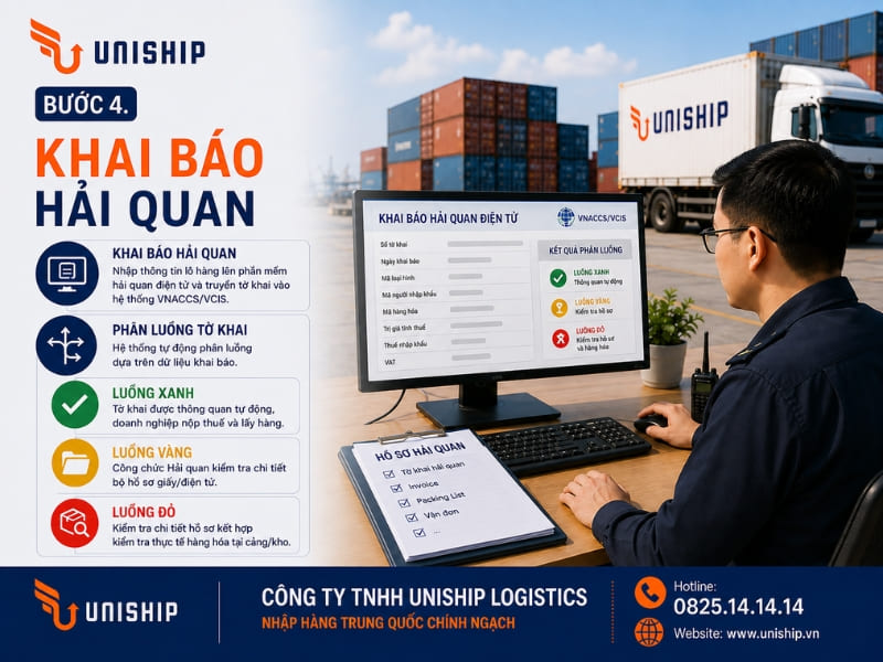 Bước 4 thủ tục nhập khẩu bình giữ nhiệt chính ngạch từ Trung Quốc về Việt Nam