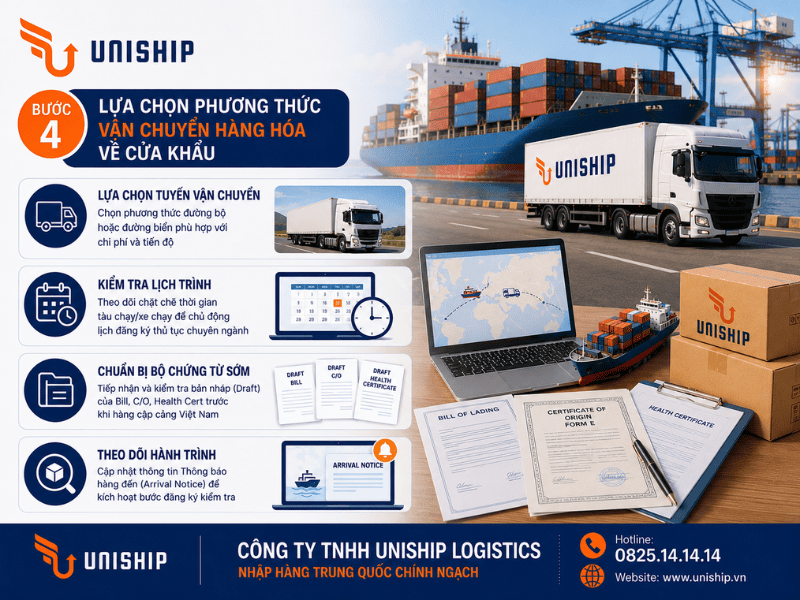 Bước 4 Quy trình nhập khẩu thức ăn chó mèo từ Trung Quốc về Việt Nam