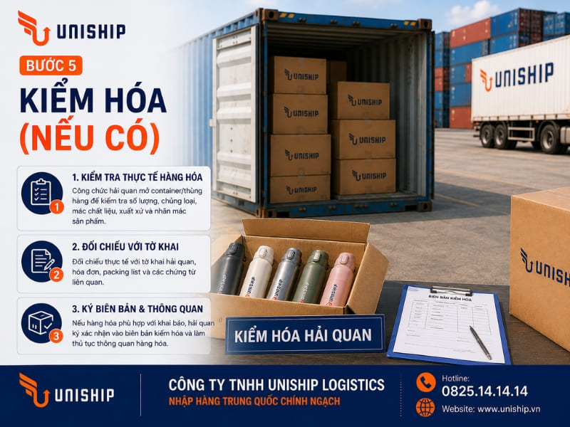 Bước 5 thủ tục nhập khẩu bình giữ nhiệt chính ngạch từ Trung Quốc về Việt Nam