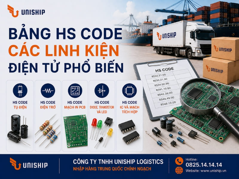 nhấtBảng HS code các linh kiện điện tử phổ biến