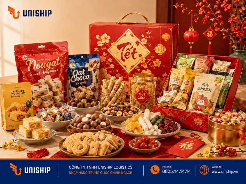Bánh kẹo và đồ ăn vặt ngày Tết