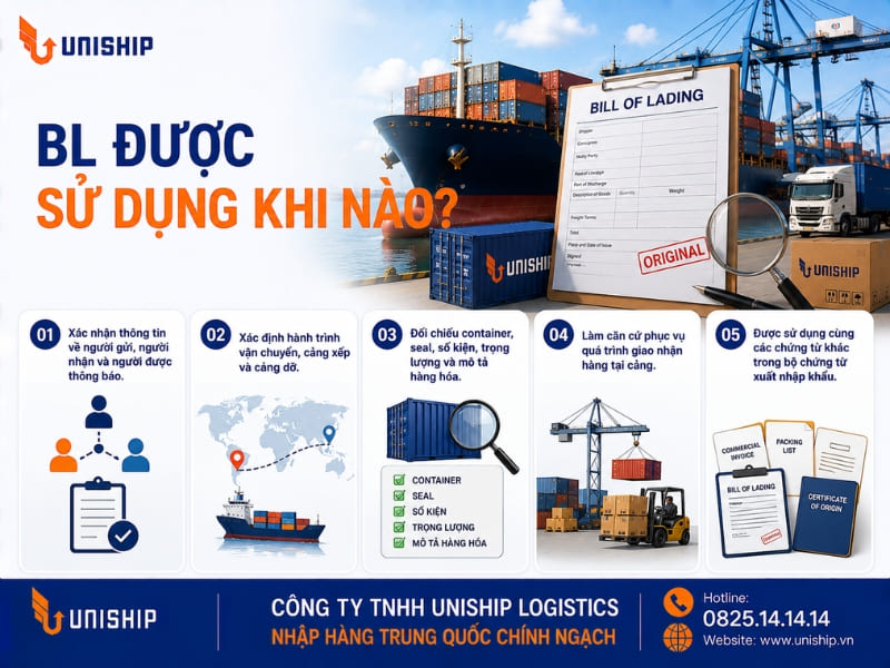 BL được sử dụng khi nào?