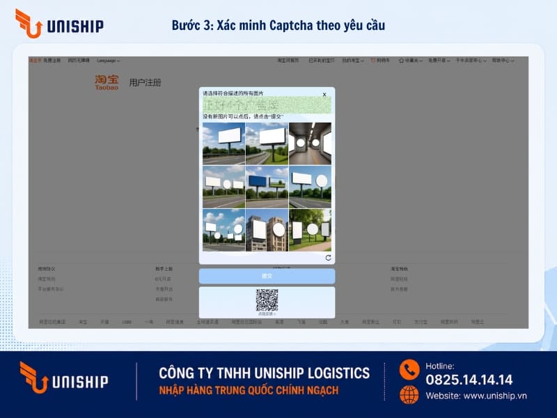 Bước 3: Xác minh Captcha theo yêu cầu