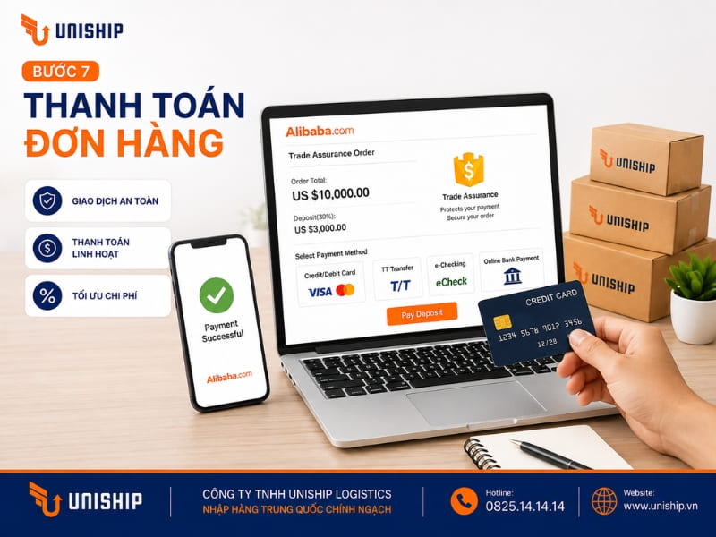 Bước 7: Thanh toán đơn hàng