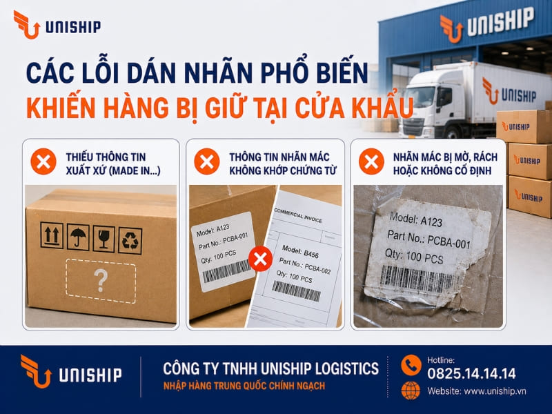 Các lỗi dán nhãn phổ biến khiến hàng bị giữ tại cửa khẩu