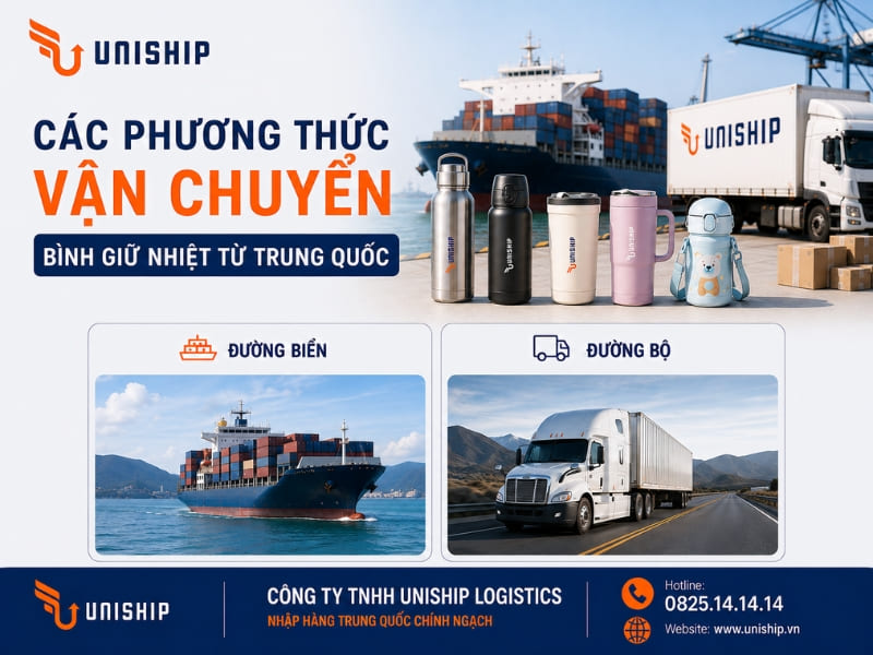 Các phương thức vận chuyển bình giữ nhiệt từ Trung Quốc 