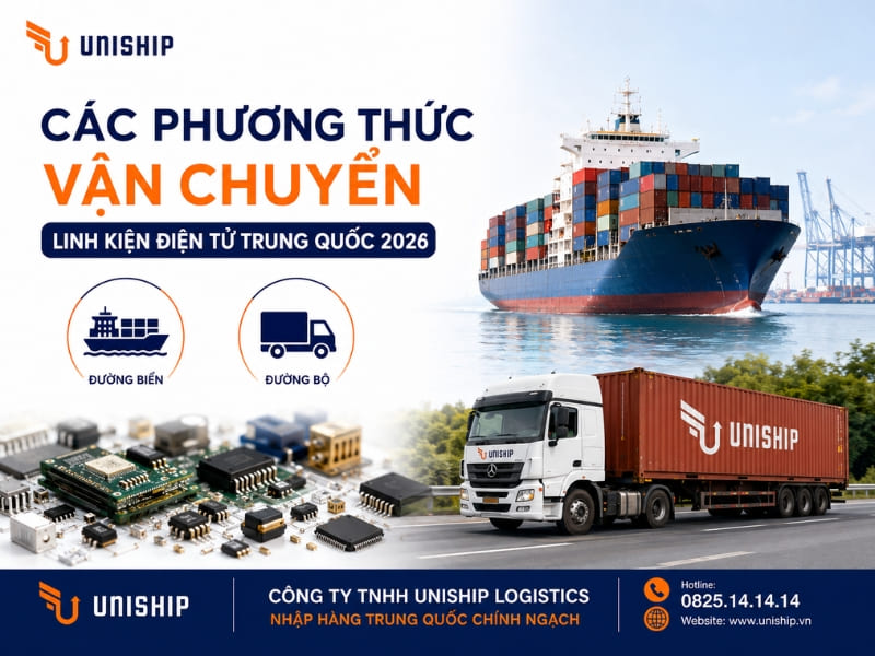 Các phương thức vận chuyển linh kiện điện tử từ Trung Quốc