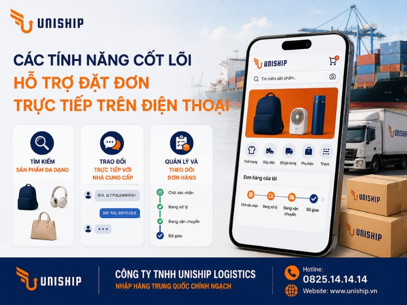 Các tính năng cốt lõi hỗ trợ việc đặt đơn trực tiếp trên điện thoại
