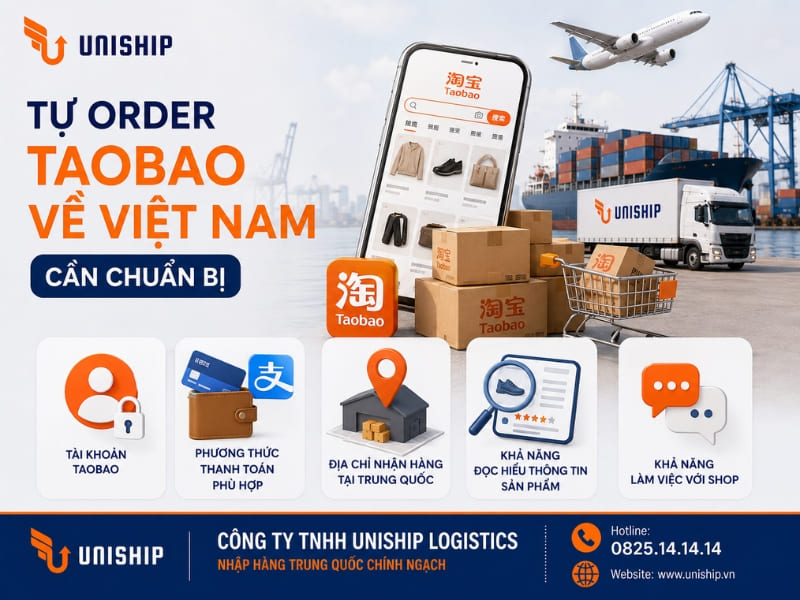 Tự order Taobao về Việt Nam