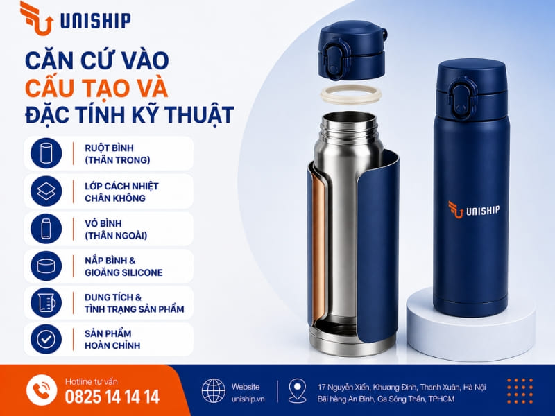 Căn cứ vào cấu tạo và đặc tính kỹ thuật để xác định HS Code bình giữ nhiệt