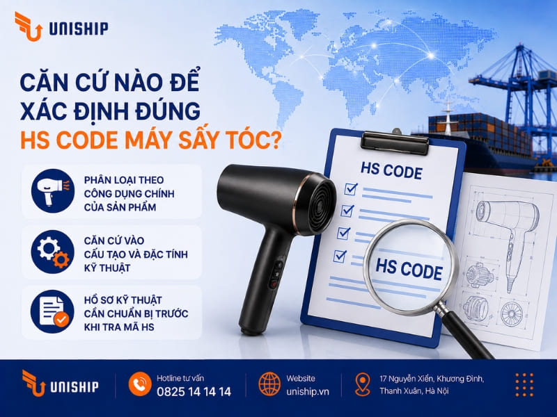 Những căn cứ để xác định đúng HS Code máy sấy tóc