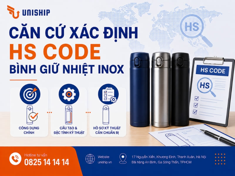 Căn cứ để xác định đúng HS Code bình giữ nhiệt Inox