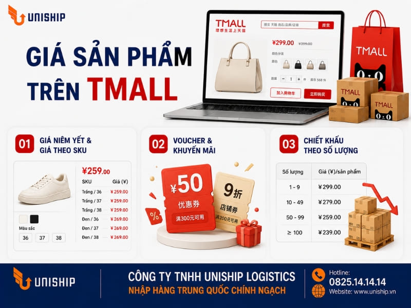 Giá sản phẩm trên Tmall