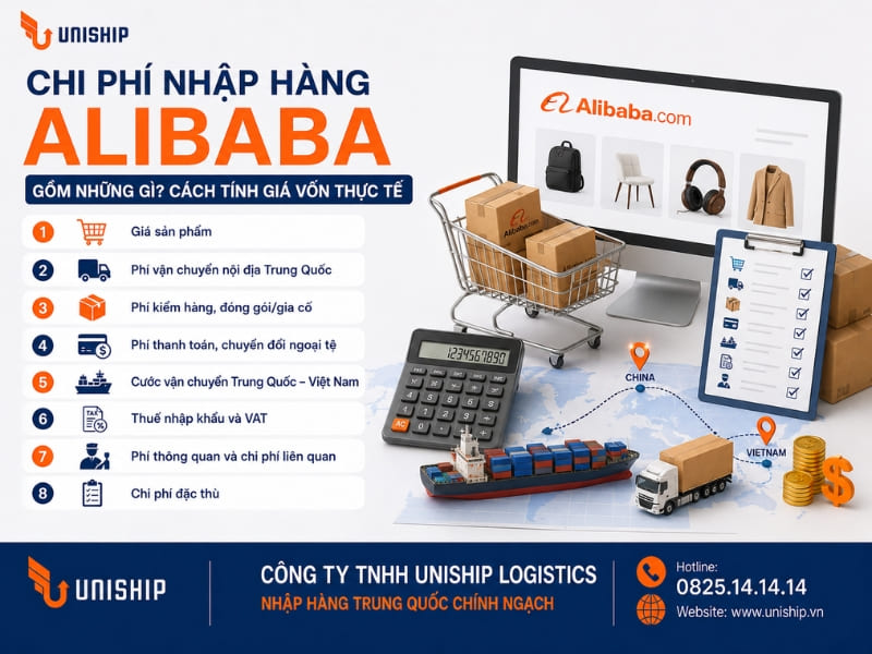 Chi phí nhập hàng Alibaba gồm những gì? Cách tính giá vốn thực tế