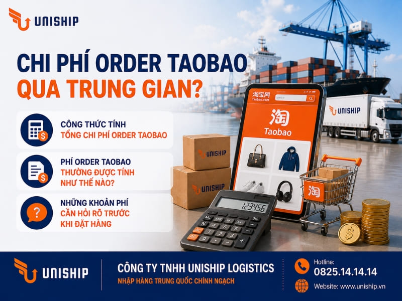 Chi phí Order Taobao qua trung gian