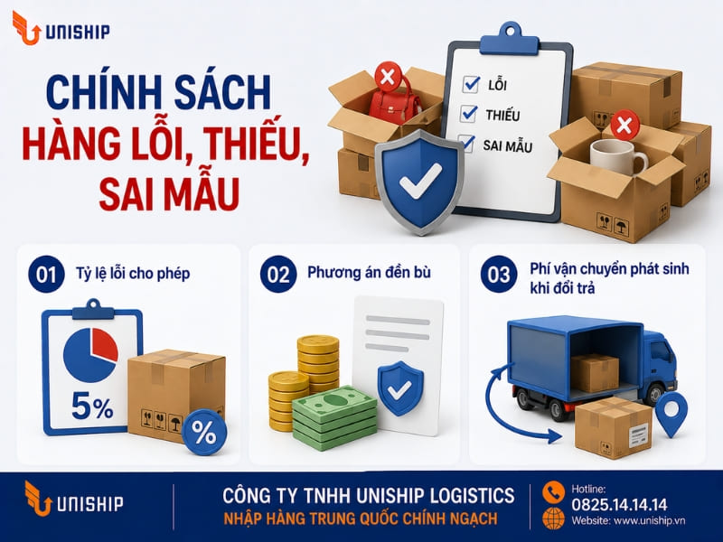 Chính sách hàng lỗi, thiếu, sai mẫu