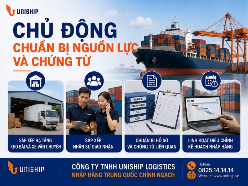 Chủ động chuẩn bị nguồn lực và chứng từ