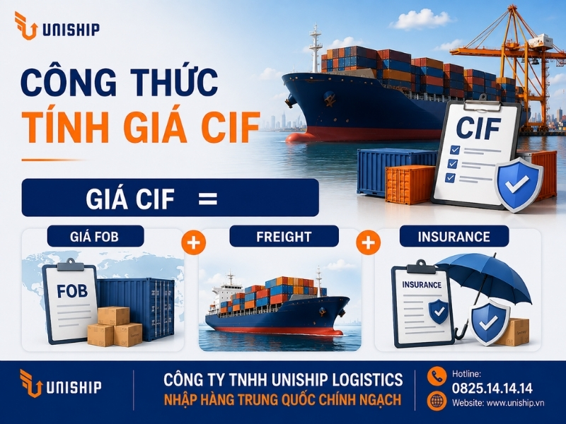 Công thức tính giá CIF