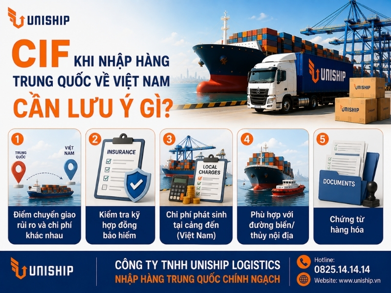 CIF khi nhập hàng Trung Quốc về Việt Nam cần lưu ý gì?