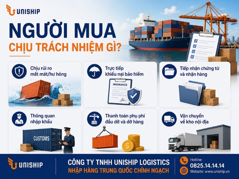 Trách nhiệm của người mua theo CIF