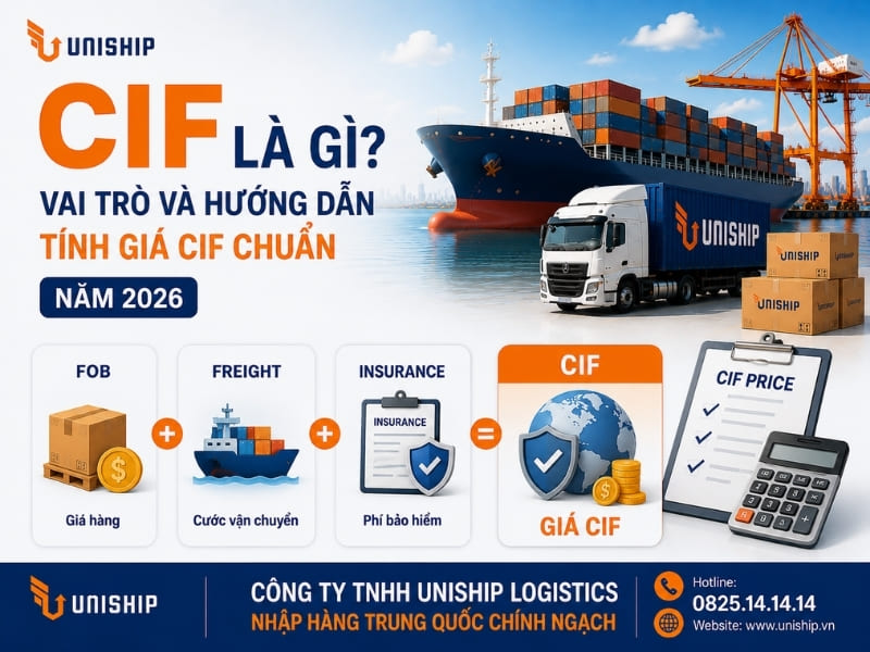 CIF là gì? Vai trò và hướng dẫn tính giá CIF chuẩn năm 2026