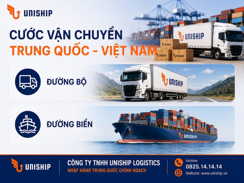 Cước vận chuyển Trung Quốc - Việt Nam
