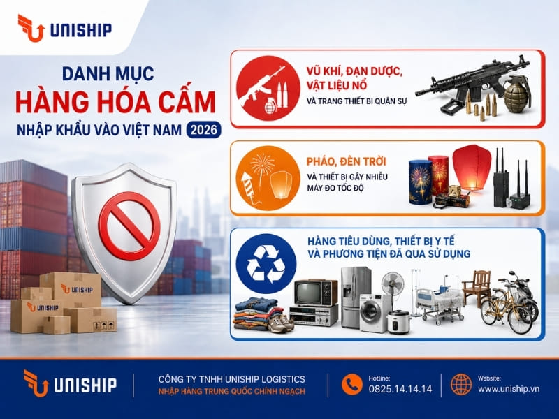 Danh mục hàng hóa cấm nhập khẩu vào Việt Nam